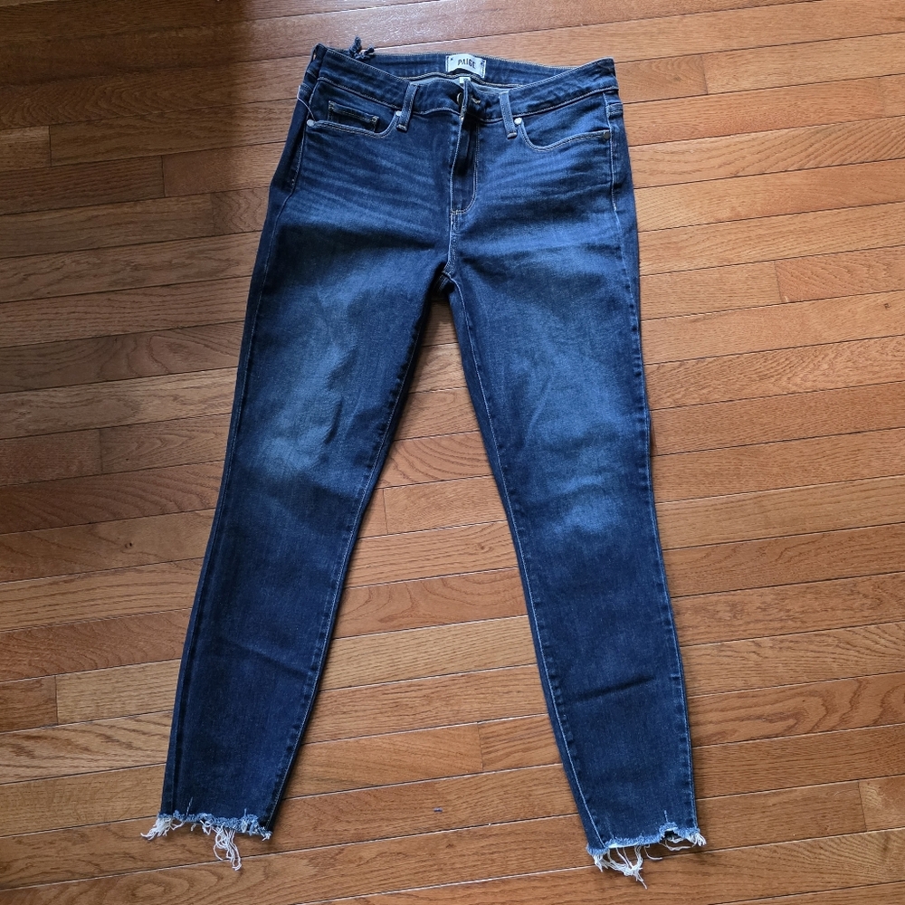PAIGE Dark Indigo Skinny Jeans